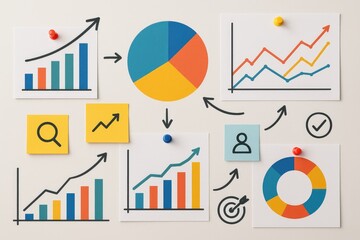 Business growth strategy charts graphs data analysis