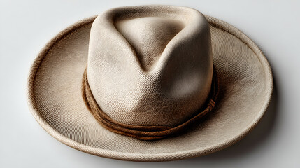 Stylish Cowboy Hat: Beige Felt Western Wear for Rustic Fashion & Summer Accessories