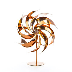 A memorial wind spinner with symbolic design, elegant and reflective, isolated on white background.