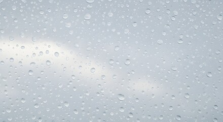 Raindrop texture on glass with sky background