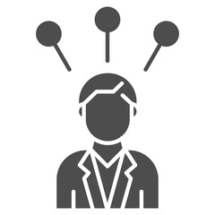 Roles Glyph Icon Element For Design