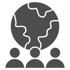 Diversity Glyph Icon Element For Design