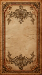 Obraz premium Vintage Ornate Floral Background Texture with Antique Baroque Golden Design