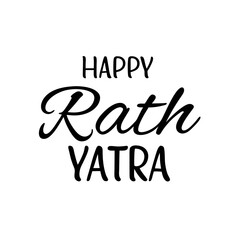 Colorful Calligraphy Design Happy Rath Yatra