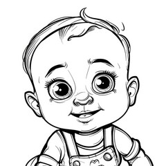 Obraz premium Portrait of a smiling baby.