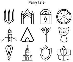Fototapeta premium 3D Fairy Tale Icon Set: Fantasy Symbols & Magical Elements
