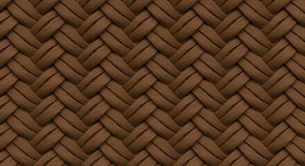Naklejka premium Braided brown weave texture