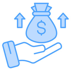 Revenue Blue Icon Element For Design