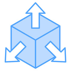 Model Blue Icon Element For Design