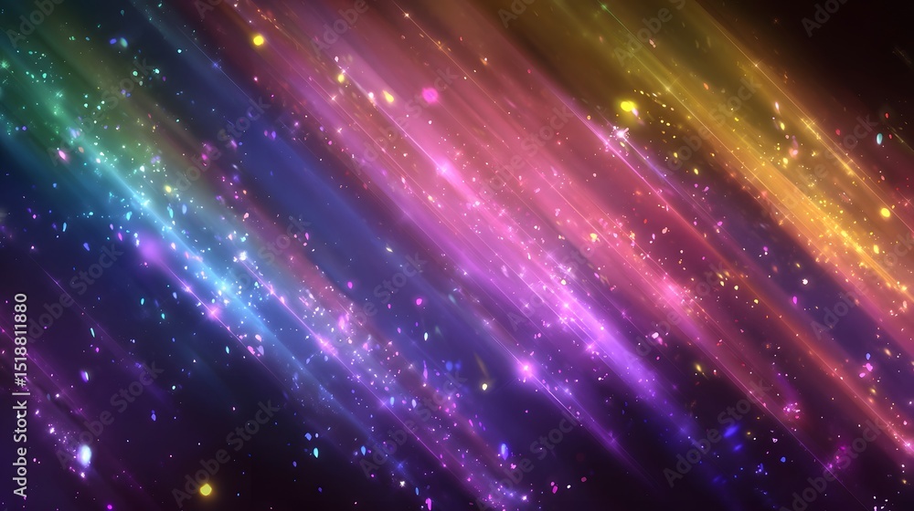 Poster a breathtaking visually captivating image depicting a spectacular cosmic explosion of vibrant rainbo