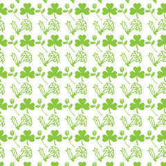 Seamless floral pattern with green leaves, a natural design for wallpaper and decoration