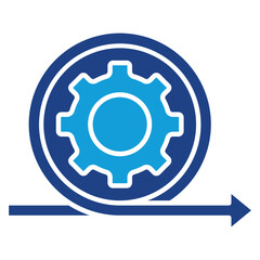 Agile Dual Tone Icon Element For Design