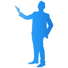 Silhouette of Businessman. Vector Gradient Art