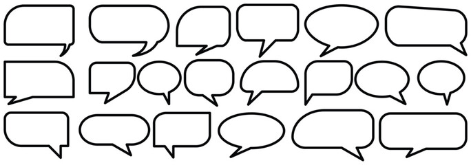 Obraz premium Speech bubble collection. Set of speech bubble. Speech bubble comic symbol. chat text doodles. speech bubble comic signs.
