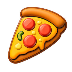 Pizza isolated on transparent background, remove png, clipping path