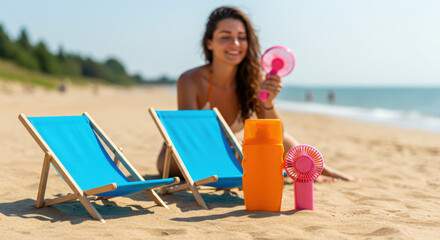 Summer Essentials Beach Day Sun Protection and Cooling Fun