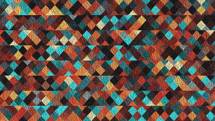 ABSTRACT BACKGROUND RANDOM SQUARE PATTERN WITH OIL CONTOUR GRAINY TEXTURE FLAT COLORFUL SHAPES DESIGN TEMPLATE FOR WALLPAPER, COVER DESIGN