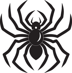 Obraz premium black halloween spider vector, spider vector logo, spider on a white background