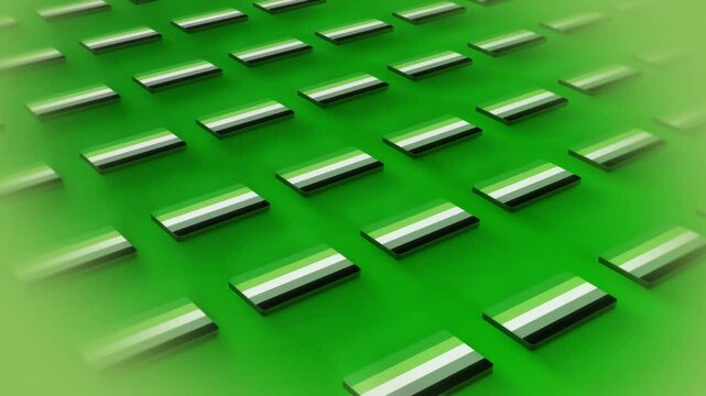 Aromantic Flags in a Grid, Seamless Loop, Pride Concept