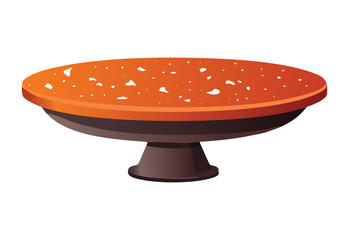 Vibrant Orange Terrazzo Round Pedestal Table