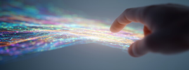 network connections of touch sense devices, sensing systems and human sensory interface systems. Shallow Depth of field.
