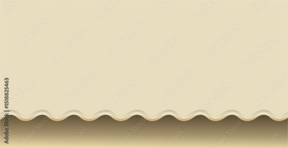 Poster composition of empty space and abstract geometric curved lines in golden brown as background inspira