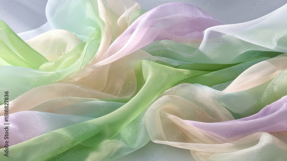Poster a close up view of soft layered pastel petals with a delicate translucent texture that creates a dre