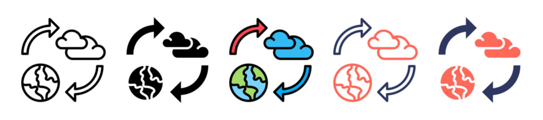 Net Zero multiple icon