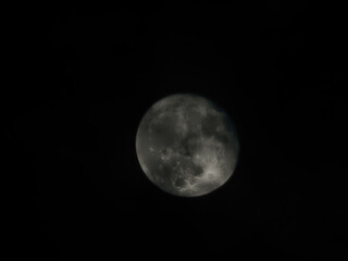view of the moon in the night sky