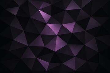 Obraz premium Dark Purple Geometric Texture Background with Triangular Shapes and Subtle Lighting