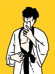 cartoon character of a kimono