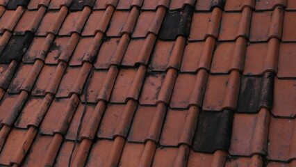 Clay Roof or teracota clay roof Tile Background Texture
