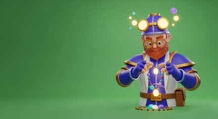 3D Character Robot Knight with Sword and Shield