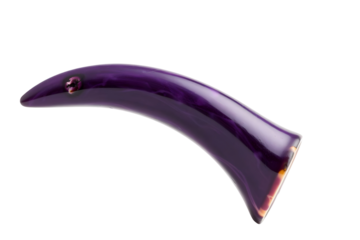 A purple unicorn horn on transparent background 