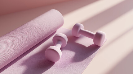 Elegant pink cosmetic containers arranged in soft natural light with delicate shadow play, representing minimalist beauty products and contemporary skincare aesthetics