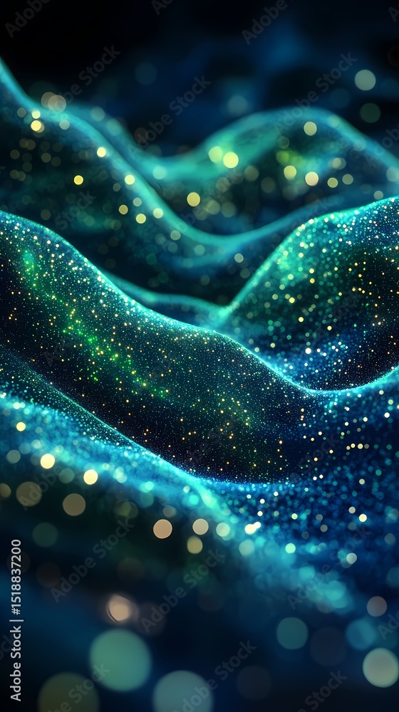 Canvas Prints digital technology abstract wave particle illustration poster background