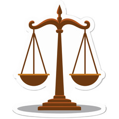 Illustration of the Scales of Justice, Representing Law, Fairness, and Legal Systems