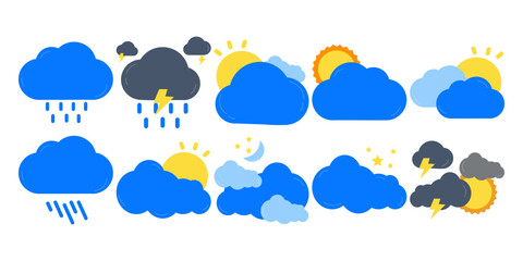 Obraz premium Weather Icon Collection