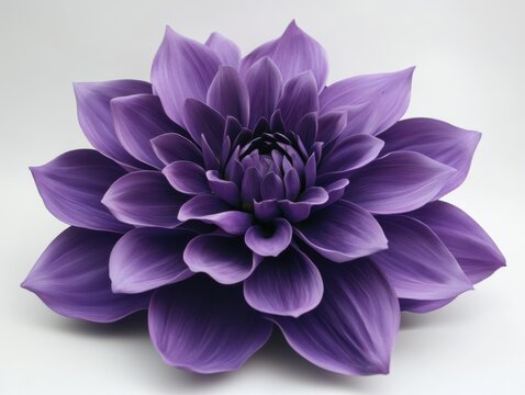 Close up of a beautiful purple dahlia flower bloom blossom