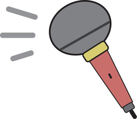 Retro Microphone Illustration Vintage Style Mic Design