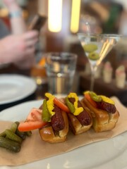 grilled meat with vegetables