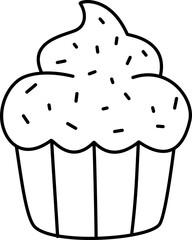 vector illustration of a cupcake