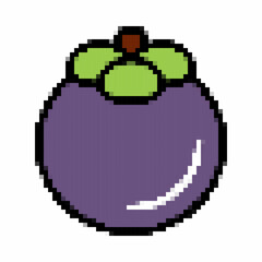 Various illustrations of fruits with pixelated concept