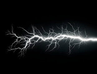 Dramatic lightning bolt illuminating the dark sky, showcasing nature's power and beauty in an electrifying display.
