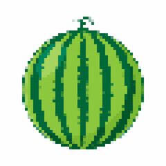 Various illustrations of fruits with pixelated concept