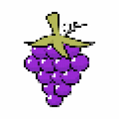 Various illustrations of fruits with pixelated concept