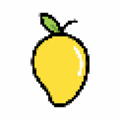 Various illustrations of fruits with pixelated concept