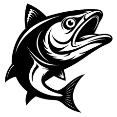 Pencil Sketch Black and White Swordtail Fish Head Detail