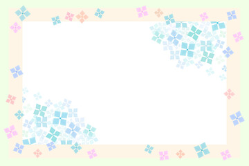 紫陽花の爽やかフレーム3