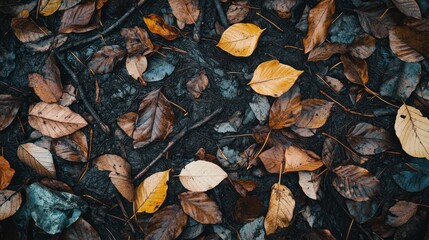 Autumnal Ground: A Tapestry of Fallen Leaves